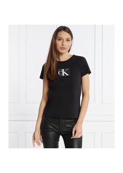 CALVIN KLEIN JEANS T-shirt | Slim Fit ze sklepu Gomez Fashion Store w kategorii Bluzki damskie - zdjęcie 166122692