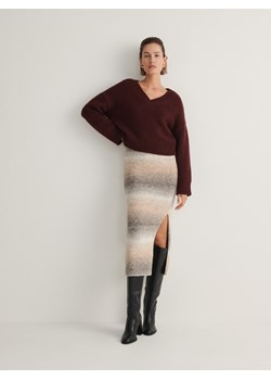 Reserved - Dzianinowa spódnica midi - wielobarwny ze sklepu Reserved w kategorii Spódnice - zdjęcie 166125362