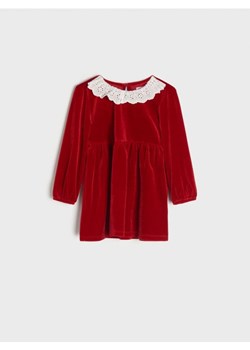 Sinsay - Sukienka z marszczeniami - czerwony ze sklepu Sinsay w kategorii Sukienki niemowlęce - zdjęcie 166125902