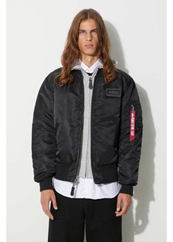 Alpha Industries kurtka bomber MA-1 D-Tec męski kolor czarny przejściowa 183110.03 ze sklepu ANSWEAR.com w kategorii Kurtki męskie - zdjęcie 166127413