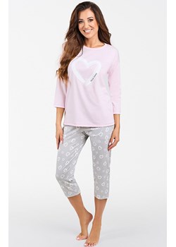 Bawełniana piżama damska 3/4 Noelia, Kolor różowo-szary, Rozmiar S, Italian Fashion ze sklepu Intymna w kategorii Piżamy damskie - zdjęcie 166139200