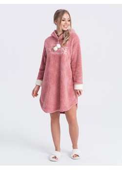 Piżama damska koszula nocna 255ULR - różowa ze sklepu Edoti w kategorii Koszule nocne - zdjęcie 166144131