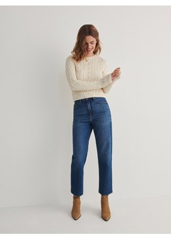 Reserved - Sweter z perełkami - kremowy ze sklepu Reserved w kategorii Swetry damskie - zdjęcie 166144761