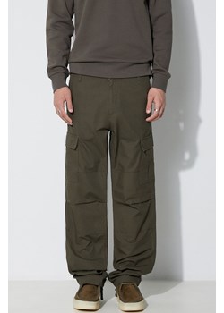 Carhartt WIP spodnie bawełniane Aviation Pant kolor zielony proste I032468.6302 ze sklepu PRM w kategorii Spodnie męskie - zdjęcie 166148434