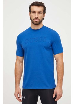 Guess t-shirt ALPHY męski kolor niebieski z aplikacją Z2YI11 J1314 ze sklepu ANSWEAR.com w kategorii T-shirty męskie - zdjęcie 166151740