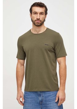 BOSS t-shirt lounge kolor zielony melanżowy ze sklepu ANSWEAR.com w kategorii T-shirty męskie - zdjęcie 166152061