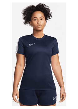 Damka koszulka piłkarska z krótkim rękawem Nike Dri-FIT Academy - Niebieski ze sklepu Nike poland w kategorii Bluzki damskie - zdjęcie 166155040