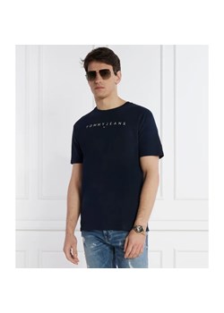 Tommy Jeans T-shirt LINEAR LOGO TEE EXT | Regular Fit ze sklepu Gomez Fashion Store w kategorii T-shirty męskie - zdjęcie 166156161