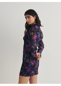 Reserved - Sukienka z asymetrycznym dekoltem - wielobarwny ze sklepu Reserved w kategorii Sukienki - zdjęcie 166161803