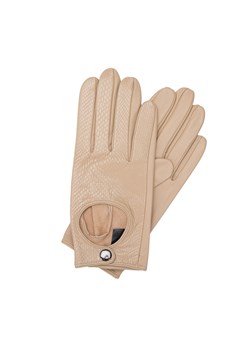 Damskie rękawiczki skórzane samochodowe klasyczne beżowe ze sklepu WITTCHEN w kategorii Rękawiczki damskie - zdjęcie 166161913