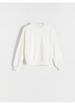 Reserved - Gładka bluza z bawełną - złamana biel ze sklepu Reserved w kategorii Bluzy damskie - zdjęcie 166166223