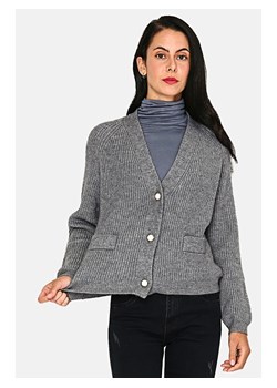 ASSUILI Kardigan w kolorze szarym ze sklepu Limango Polska w kategorii Swetry damskie - zdjęcie 166180541
