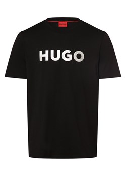 HUGO T-shirt męski Mężczyźni Bawełna czarny nadruk ze sklepu vangraaf w kategorii T-shirty męskie - zdjęcie 166181370