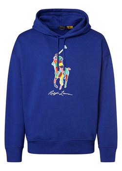 Polo Ralph Lauren Męska bluza z kapturem Mężczyźni błękit królewski nadruk ze sklepu vangraaf w kategorii Bluzy męskie - zdjęcie 166181382