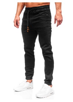 Czarne spodnie jeansowe joggery męskie Denley 8112 ze sklepu Denley w kategorii Jeansy męskie - zdjęcie 166181621