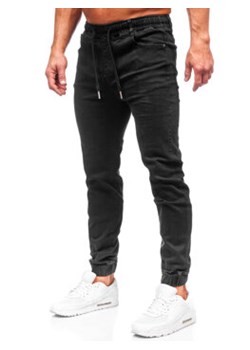 Czarne spodnie jeansowe joggery męskie Denley 8111 ze sklepu Denley w kategorii Jeansy męskie - zdjęcie 166181622