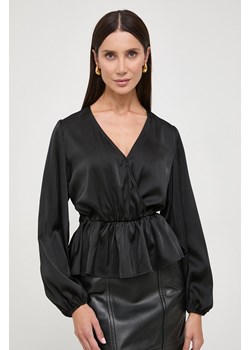 Guess bluzka JULEY damska kolor czarny gładka W4RH68 WEFC2 ze sklepu ANSWEAR.com w kategorii Bluzki damskie - zdjęcie 166183650