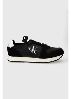 Calvin Klein Jeans sneakersy RUNNER SOCK LACEUP NY-LTH kolor czarny YM0YM00553 ze sklepu ANSWEAR.com w kategorii Buty sportowe męskie - zdjęcie 166183893