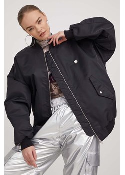 HUGO kurtka damska kolor czarny przejściowa oversize ze sklepu ANSWEAR.com w kategorii Kurtki damskie - zdjęcie 166184012