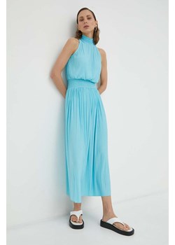 Samsoe Samsoe sukienka kolor niebieski maxi rozkloszowana ze sklepu PRM w kategorii Sukienki - zdjęcie 166186242