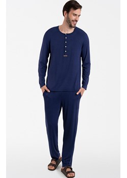 Piżama męska granatowa z długim rękawem i długą nogawką Amigo, Kolor granatowy, Rozmiar S, Italian Fashion ze sklepu Primodo w kategorii Piżamy męskie - zdjęcie 166186924