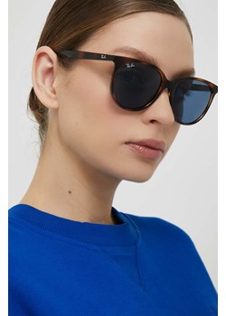 Ray-Ban okulary przeciwsłoneczne damskie kolor brązowy ze sklepu PRM w kategorii Okulary przeciwsłoneczne damskie - zdjęcie 166191082