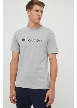 Columbia t-shirt męski kolor szary 1680053-014 ze sklepu PRM w kategorii T-shirty męskie - zdjęcie 166191373