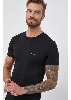 Versace T-shirt (2-pack) męski kolor czarny gładki AU04023 ze sklepu PRM w kategorii T-shirty męskie - zdjęcie 166191564