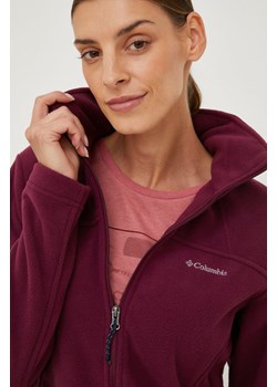 Columbia bluza sportowa Fast Trek II damska kolor fioletowy gładka 1465351 ze sklepu PRM w kategorii Bluzy damskie - zdjęcie 166191834