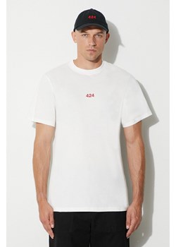 424 t-shirt bawełniany kolor beżowy gładki 35424M111RX.236533 ze sklepu PRM w kategorii T-shirty męskie - zdjęcie 166191882