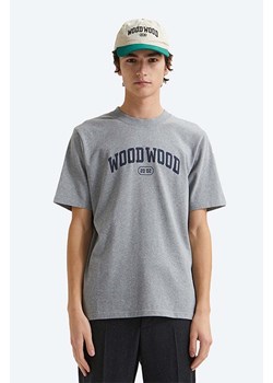 Wood Wood t-shirt bawełniany Bobby IVY T-shirt kolor szary z nadrukiem 12135703.2489-GREYMEL ze sklepu PRM w kategorii T-shirty męskie - zdjęcie 166191940