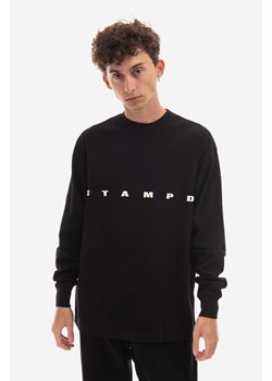 STAMPD longsleeve bawełniany kolor czarny z nadrukiem SLA.M2992LT-WHT ze sklepu PRM w kategorii T-shirty męskie - zdjęcie 166191944