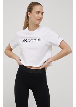 Columbia t-shirt bawełniany North Cascades kolor biały 1930051 ze sklepu PRM w kategorii Bluzki damskie - zdjęcie 166192364