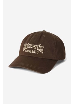 thisisneverthat czapka z daszkiem bawełniana RS T-Logo Cap kolor brązowy z aplikacją TN231WHWBC03-BROWN ze sklepu PRM w kategorii Czapki z daszkiem męskie - zdjęcie 166192423