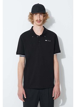 MCQ polo męski kolor czarny z nadrukiem ze sklepu PRM w kategorii T-shirty męskie - zdjęcie 166192920