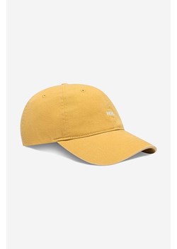 Wood Wood czapka z daszkiem bawełniana Low profile twill cap kolor żółty gładka 12110804.7083 ze sklepu PRM w kategorii Czapki z daszkiem męskie - zdjęcie 166193024