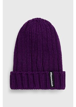 Manastash czapka 90'S Logo Beanie Ii kolor fioletowy z grubej dzianiny 7923974005 ze sklepu PRM w kategorii Czapki zimowe damskie - zdjęcie 166193112