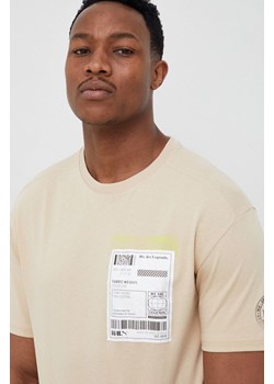 Puma t-shirt bawełniany kolor beżowy z aplikacją 536315-01 ze sklepu PRM w kategorii T-shirty męskie - zdjęcie 166193200