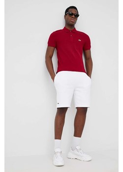 Lacoste polo bawełniane kolor bordowy ze sklepu PRM w kategorii T-shirty męskie - zdjęcie 166193321