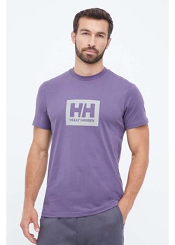 Helly Hansen t-shirt bawełniany TOKYO kolor fioletowy z nadrukiem 53285 ze sklepu PRM w kategorii T-shirty męskie - zdjęcie 166193333