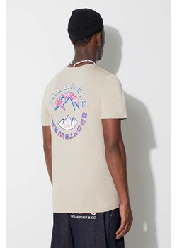 Columbia t-shirt bawełniany Rapid Ridge Back Graphic kolor beżowy z nadrukiem ze sklepu PRM w kategorii T-shirty męskie - zdjęcie 166193464