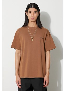 A-COLD-WALL* t-shirt bawełniany męski kolor brązowy z nadrukiem ze sklepu PRM w kategorii T-shirty męskie - zdjęcie 166193512