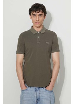 Woolrich polo męski kolor zielony gładki CFWOPO0035MRUT1483-3989 ze sklepu PRM w kategorii T-shirty męskie - zdjęcie 166193602