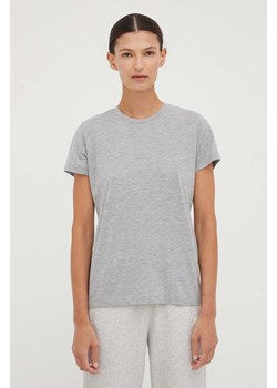 Samsoe Samsoe t-shirt bawełniany SOLLY kolor szary F00012050 ze sklepu PRM w kategorii Bluzki damskie - zdjęcie 166193674