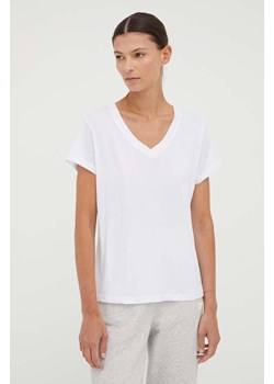 Samsoe Samsoe t-shirt bawełniany SOLLY kolor biały F00012028 ze sklepu PRM w kategorii Bluzki damskie - zdjęcie 166193743