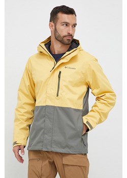 Columbia kurtka outdoorowa Hikebound kolor żółty 1988621 ze sklepu PRM w kategorii Kurtki męskie - zdjęcie 166193953