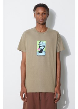 PLEASURES t-shirt bawełniany kolor beżowy z nadrukiem ze sklepu PRM w kategorii T-shirty męskie - zdjęcie 166194252