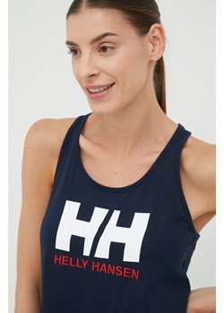 Helly Hansen top bawełniany kolor granatowy 33838-002 ze sklepu PRM w kategorii Bluzki damskie - zdjęcie 166194380