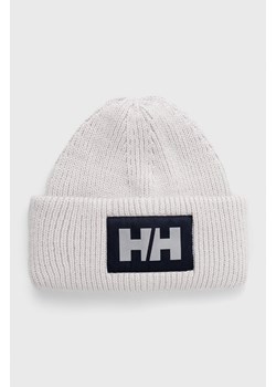 Helly Hansen czapka HH BOX BEANIE kolor szary z grubej dzianiny 53648 ze sklepu PRM w kategorii Czapki zimowe męskie - zdjęcie 166194440