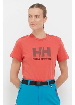 Helly Hansen t-shirt bawełniany kolor czerwony 34112-001 ze sklepu PRM w kategorii Bluzki damskie - zdjęcie 166194664